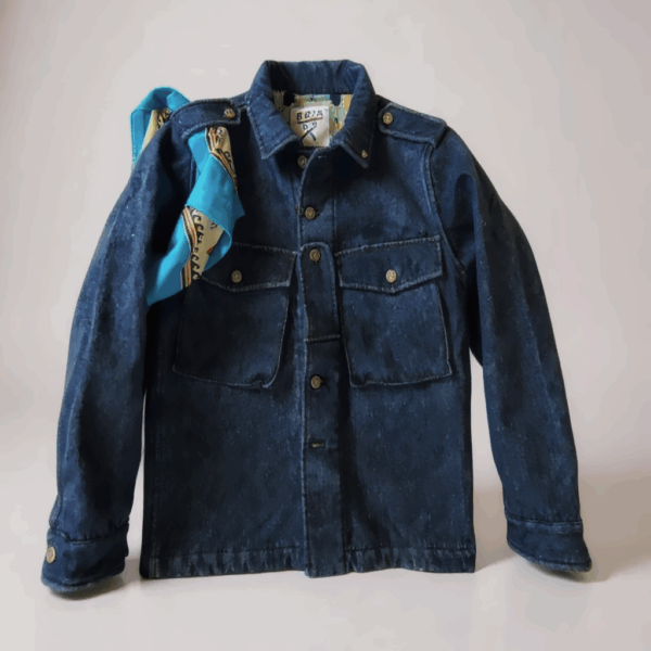 BERNA Overshirt Denim con Teddy interno e bandana