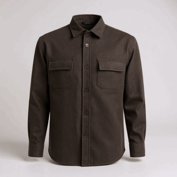 SEINSE Camicia 1064 Effetto Flanella Marrone